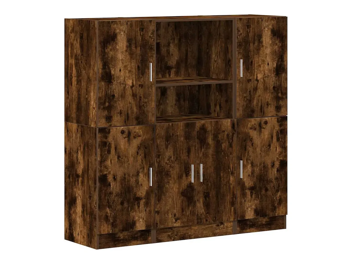 Conjunto de gabinetes de cocina de 3 piezas de roble ahumado