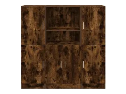 Conjunto de gabinetes de cocina de 3 piezas de roble ahumado