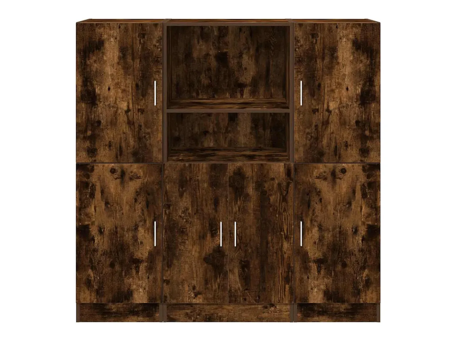 Conjunto de gabinetes de cocina de 3 piezas de roble ahumado