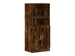 Conjunto de gabinetes de cocina de 2 piezas de madera de ingeniería de roble ahumado