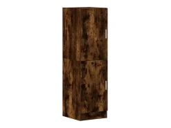 Conjunto de gabinetes de cocina de 2 piezas de madera de ingeniería de roble ahumado