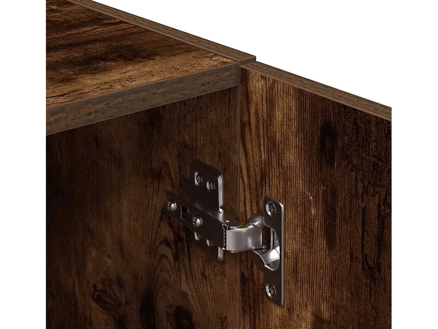 Conjunto de gabinetes de cocina de 2 piezas de madera de ingeniería de roble ahumado