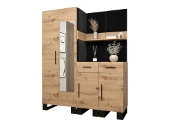 Conjunto de guardarropa Artin 15 196/158/46 (Roble/Manila 18)