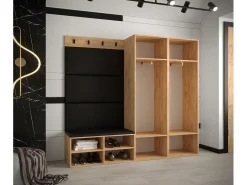 Conjunto de guardarropa Miro 5 184/184/42 (Roble/Manila 02)