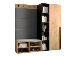 Conjunto de guardarropa Miro 1 184/164/42 (Roble/Manila 16)