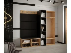 Conjunto de guardarropa Miro 1 184/164/42 (Roble/Manila 16)