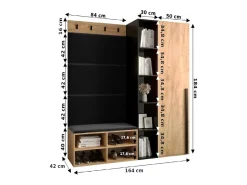 Conjunto de guardarropa Miro 2 184/84/42 (Blanco/Manila 16)