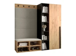 Conjunto de guardarropa Miro 1 184/164/42 (Roble/Manila 02)