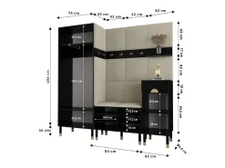 Conjunto de guardarropa Palermo 1 200/200/46 (Kashmir/Poso 100)