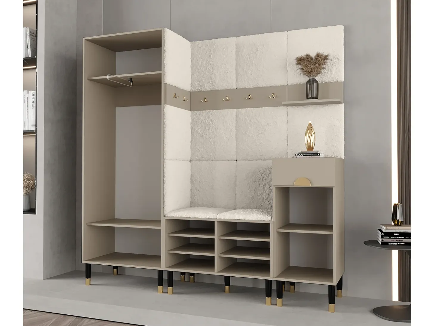 Conjunto de guardarropa Palermo 1 200/200/46 (Kashmir/Poso 100)