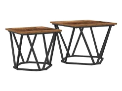 Conjunto de mesas auxiliares 2 piezas Madera reciclada