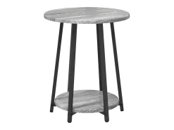 Conjunto de mesas auxiliares 2 piezas Gris sonoma y Negro