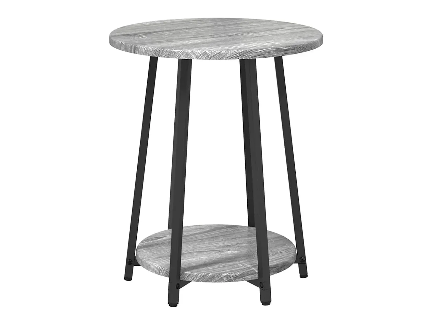 Conjunto de mesas auxiliares 2 piezas Gris sonoma y Negro