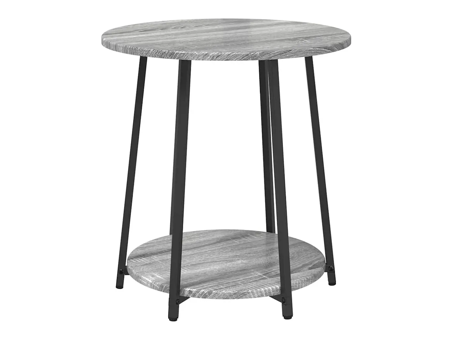 Conjunto de mesas auxiliares 2 piezas Gris sonoma y Negro
