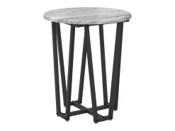 Conjunto de mesas auxiliares 2 piezas Gris sonoma y Negro