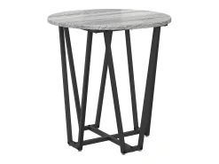 Conjunto de mesas auxiliares 2 piezas Gris sonoma y Negro