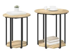 Conjunto de mesas auxiliares 2 piezas Roble Sonoma y Negro