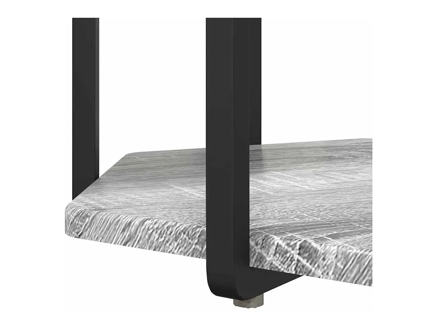 Conjunto de mesas auxiliares 2 piezas Gris sonoma y Negro