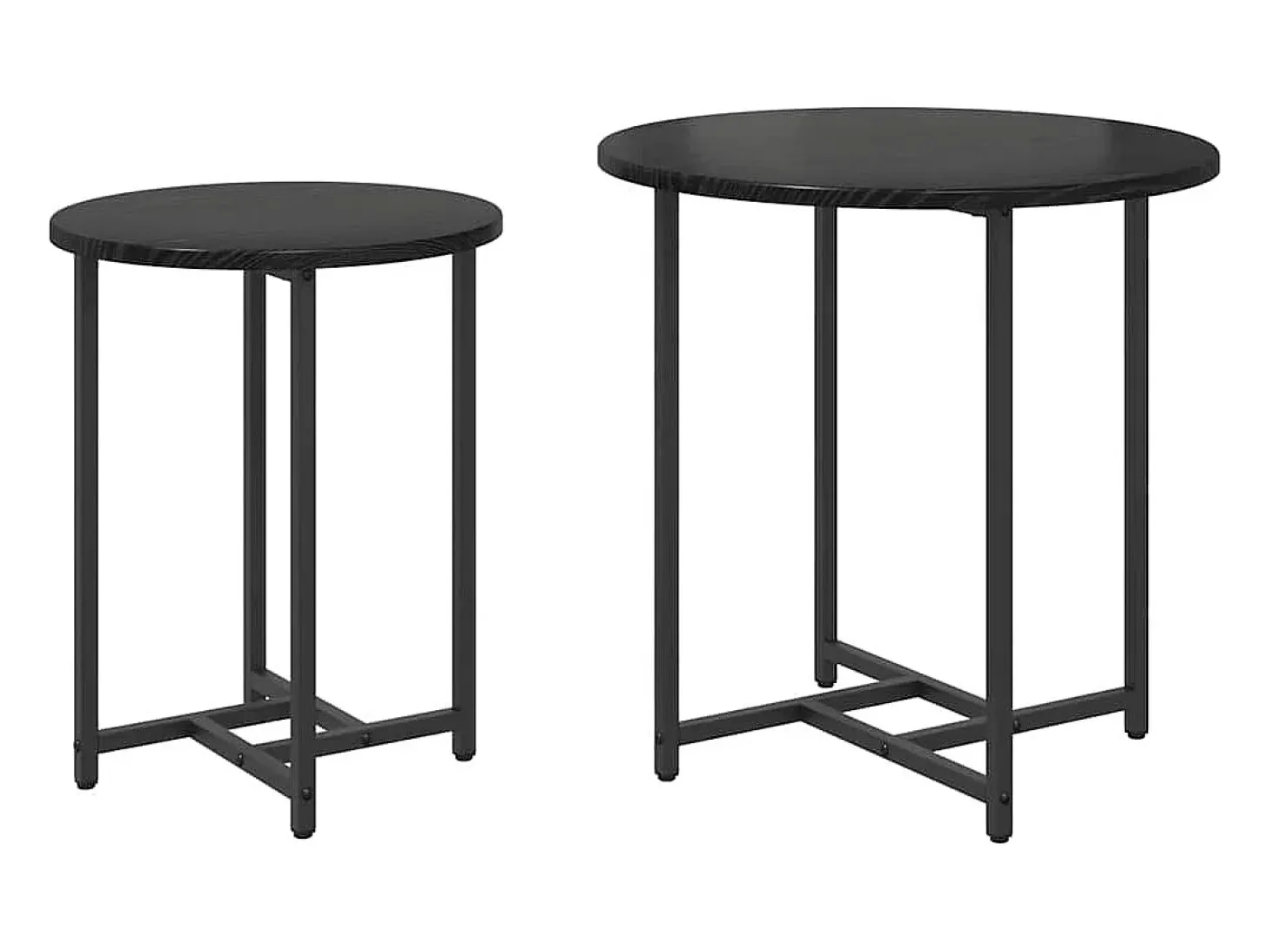 Conjunto de mesas auxiliares 2 piezas Roble negro 50 x 50 x 50 cm