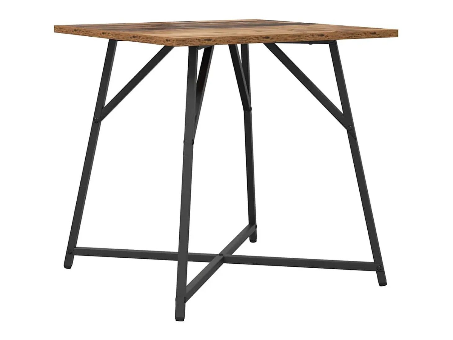 Conjunto de mesas auxiliares 2 piezas Madera vieja y Negro