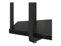 Conjunto de mesas auxiliares con estante 2 piezas Roble negro