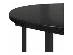 Conjunto de mesas auxiliares con estante 2 piezas Roble negro