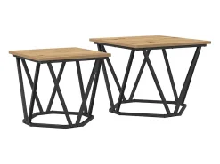 Conjunto de mesas auxiliares 2 piezas Roble artisan