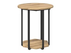 Conjunto de mesas auxiliares 2 piezas Roble Artisan y Negro