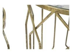 Conjunto de Mesitas Auxiliares VKH561, Oro, 42x42x53 cm, Kendra Home