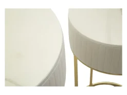 Conjunto de Mesitas Auxiliares VKH772, Beige, 50x50x90 cm, Kendra Home