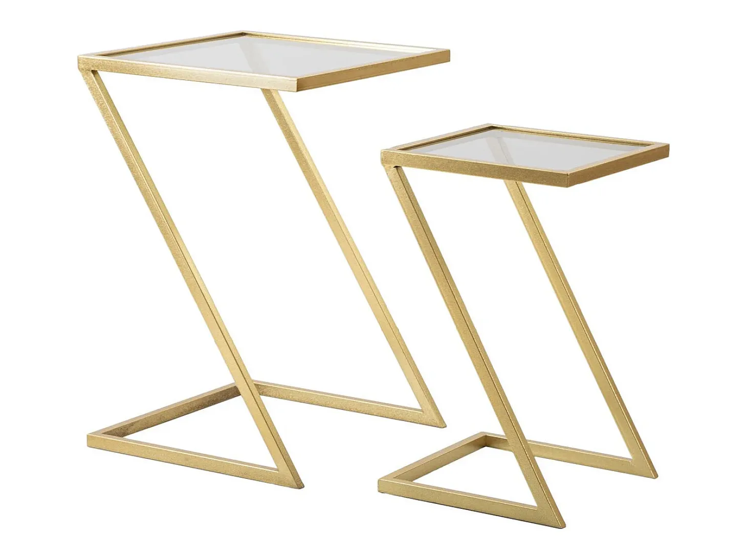 Conjunto de Mesitas Auxiliares VKH562, Oro, 40x40x60 cm, Kendra Home