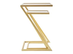 Conjunto de Mesitas Auxiliares VKH562, Oro, 40x40x60 cm, Kendra Home