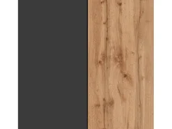 Conjunto de mueble de TV Chronos para salón, color antracita mate y roble, 180/260 x 40 cm