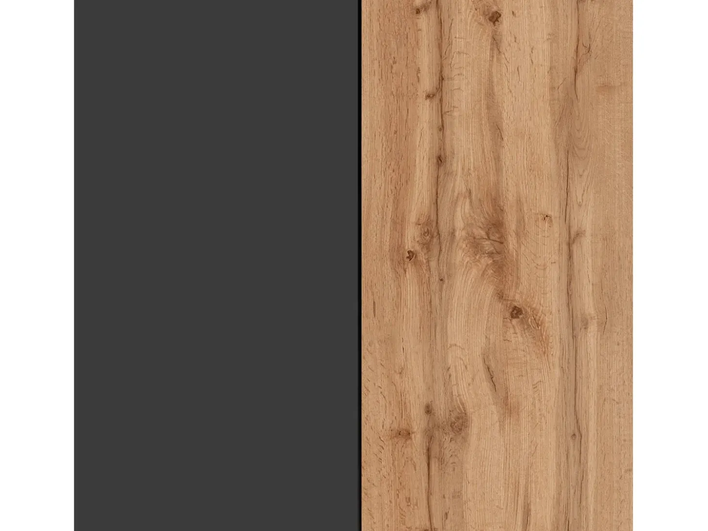 Conjunto de mueble de TV Chronos para salón, color antracita mate y roble, 180/260 x 40 cm