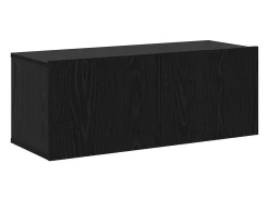 Conjunto de mueble de TV de 7 piezas Roble negro 100 x 30 x 30 cm