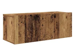 Conjunto de mueble de TV de 8 piezas, madera antigua, 80 x 30 x 30 cm