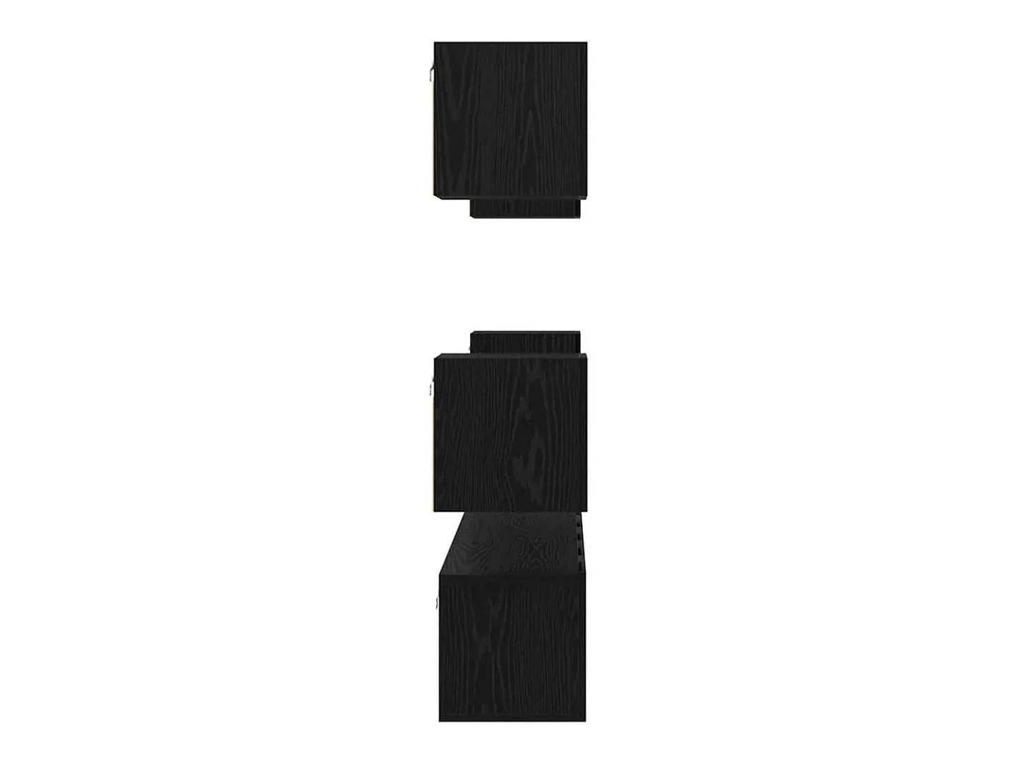 Conjunto de mueble de TV de 7 piezas Roble negro Mediano 180 x 30 x 30 cm