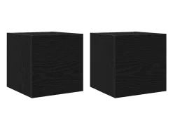 Conjunto de mueble de TV de 8 piezas Roble negro 100 x 30 x 30 cm