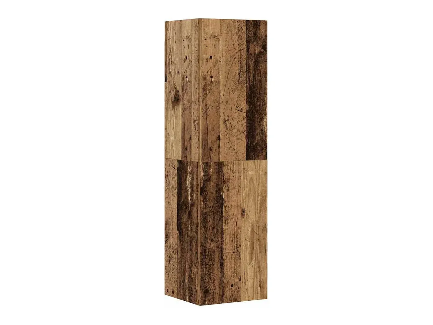 Conjunto de mueble de TV de pared de 5 piezas, madera vieja, madera de ingeniería