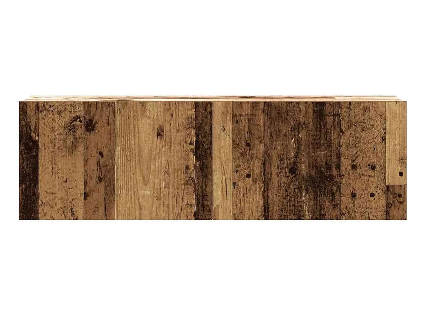 Conjunto de mueble de TV de pared de 5 piezas, madera vieja, madera de ingeniería