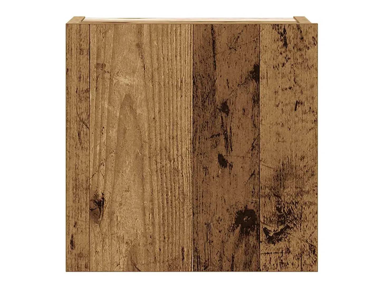 Conjunto de mueble de TV de pared de 5 piezas, madera vieja, madera de ingeniería