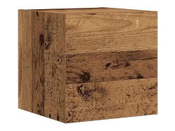 Conjunto de mueble de TV de pared de 7 piezas, madera envejecida, madera de ingeniería