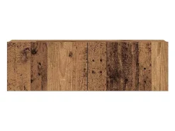 Conjunto de mueble de TV de pared de 7 piezas, madera envejecida, madera de ingeniería