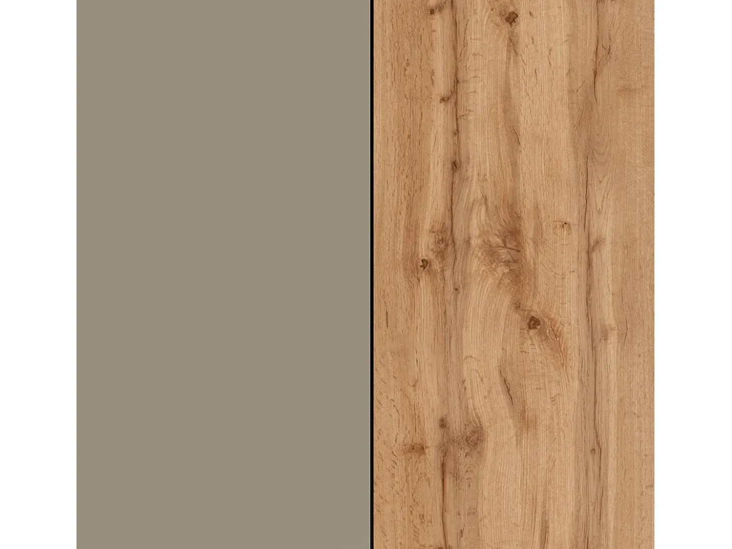 Conjunto de mueble de TV Chronos en topo mate y roble 180/290x40 cm