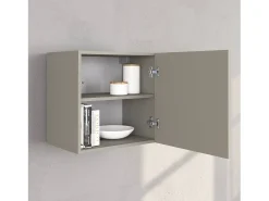 Conjunto de mueble de TV Chronos en topo mate y roble 180/290x40 cm