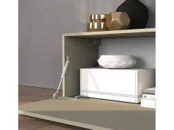 Conjunto de mueble de TV Chronos en topo mate y roble 180/290x40 cm