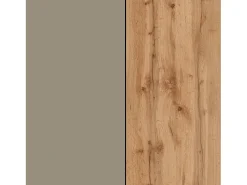 Conjunto de mueble de TV Chronos en topo mate y roble 180/290x40 cm