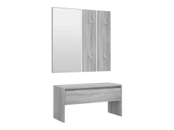 Conjunto de muebles de pasillo Sonoma Gray de madera de ingeniería
