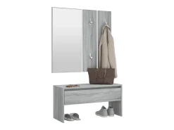 Conjunto de muebles de pasillo Sonoma Gray de madera de ingeniería