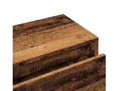 Conjunto de muebles de pasillo de madera vieja de ingeniería de madera